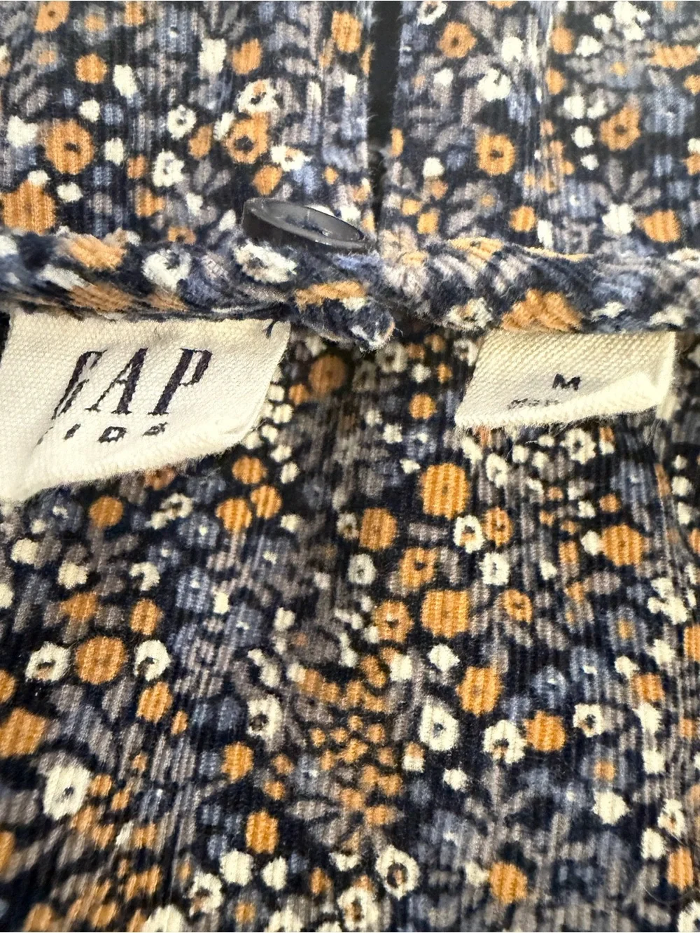 Gap kids  Floral Long Sleeve  corduroy floral dress size medium 8/9